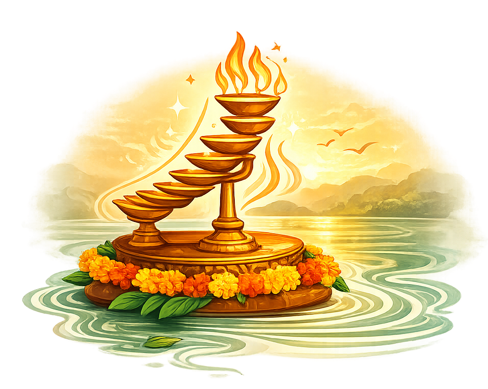 ganga aarti at sunset